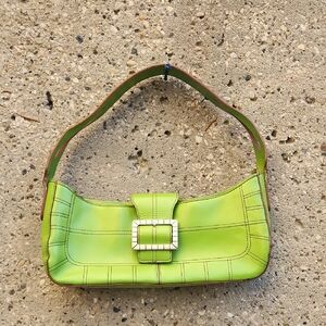 Y2K green east west shoulder bag